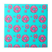Rosa Sahne Donuts Fliese (Vorderseite)