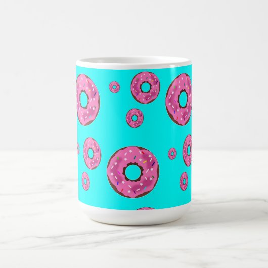 Rosa Sahne Donuts Kaffeetasse (Mittel)