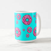 Rosa Sahne Donuts Kaffeetasse (VorderseiteRechts)