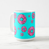 Rosa Sahne Donuts Kaffeetasse (Vorderseite Links)