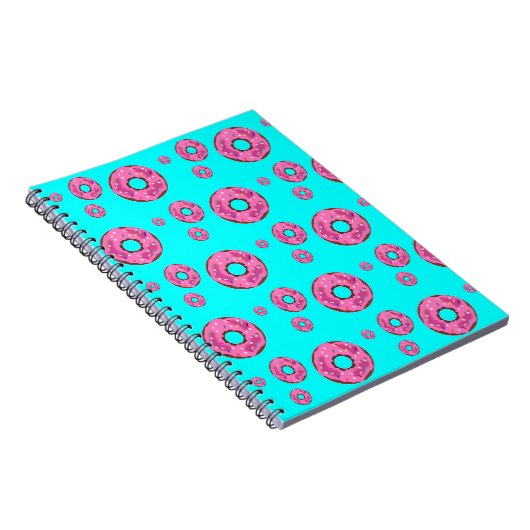 Rosa Sahne Donuts Notizblock (Rechte Seite)