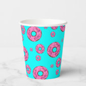 Rosa Sahne Donuts Pappbecher (Rückseite)