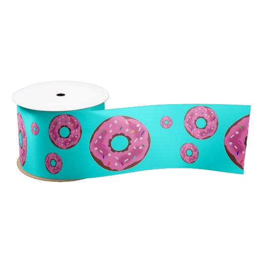 Rosa Sahne Donuts Satinband (Spule)
