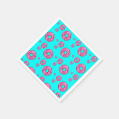 Rosa Sahne Donuts Serviette (Ecke)