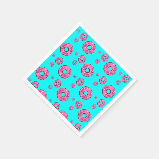Rosa Sahne Donuts Serviette (Ecke)
