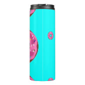 Rosa Sahne Donuts Thermosbecher (Rückseite)