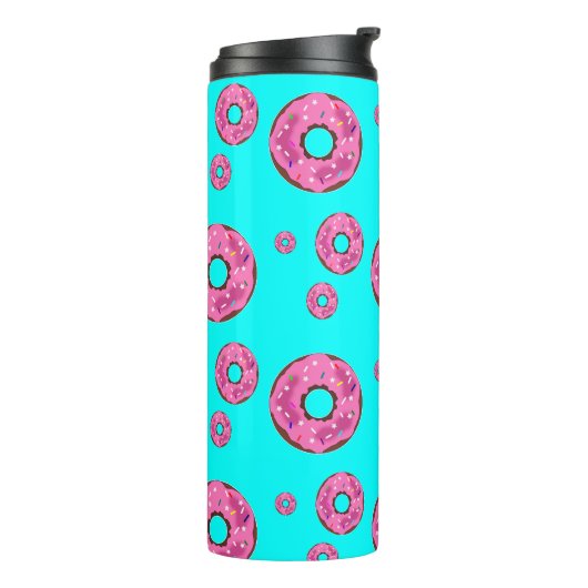 Rosa Sahne Donuts Thermosbecher (Nach links gedreht)