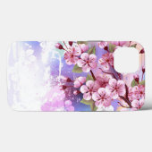 Rosa Sakura auf dem Hintergrund der Malerei Case-Mate iPhone Hülle (Rückseite (Horizontal))