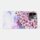 Rosa Sakura auf dem Hintergrund der Malerei Case-Mate iPhone Hülle (Rückseite (Horizontal))