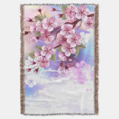 Rosa Sakura auf dem Hintergrund der Malerei Decke (Vorderseite Vertikal)