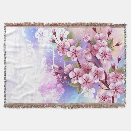 Rosa Sakura auf dem Hintergrund der Malerei Decke (Vorderseite)