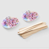 Rosa Sakura auf dem Hintergrund der Malerei Fächer (Non-assembled)