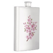 Rosa Sakura auf dem Hintergrund der Malerei Flachmann (Rechts)