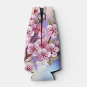 Rosa Sakura auf dem Hintergrund der Malerei Flaschenkühler (Rückseite)