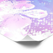 Rosa Sakura auf dem Hintergrund der Malerei Fotodruck (Ecke)