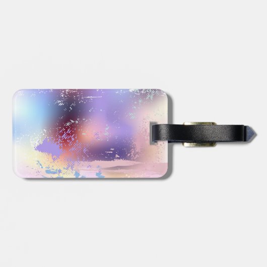 Rosa Sakura auf dem Hintergrund der Malerei Gepäckanhänger (Rückseite horizontal)