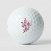 Rosa Sakura auf dem Hintergrund der Malerei Golfball (Vorderseite)