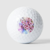 Rosa Sakura auf dem Hintergrund der Malerei Golfball (Vorderseite)