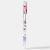 Rosa Sakura auf dem Hintergrund der Malerei iPhone Hülle (Rechte Seite)