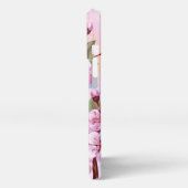 Rosa Sakura auf dem Hintergrund der Malerei iPhone Hülle (Linke Seite)