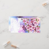 Rosa Sakura auf dem Hintergrund der Malerei Karte (Vorderseite/Rückseite Beispiel)