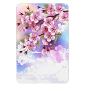 Rosa Sakura auf dem Hintergrund der Malerei Magnet (Vertikal)