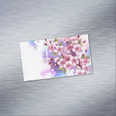 Rosa Sakura auf dem Hintergrund der Malerei Magnetische Visitenkarte (Beispiel)