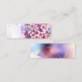 Rosa Sakura auf dem Hintergrund der Malerei Mini Visitenkarte (Vorne/Hinten)