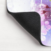 Rosa Sakura auf dem Hintergrund der Malerei Mousepad (Ecke)