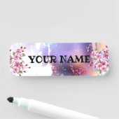 Rosa Sakura auf dem Hintergrund der Malerei Namensschild (Beispiel)