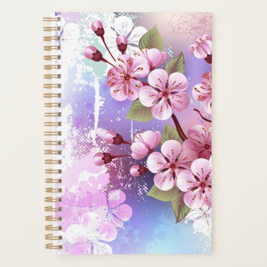 Rosa Sakura auf dem Hintergrund der Malerei Planer (Vorderseite)