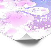 Rosa Sakura auf dem Hintergrund der Malerei Poster (Ecke)