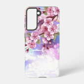 Rosa Sakura auf dem Hintergrund der Malerei Samsung Galaxy Hülle (Rückseite)