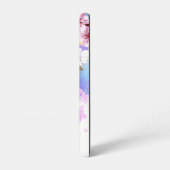 Rosa Sakura auf dem Hintergrund der Malerei Samsung Galaxy Hülle (Linke Seite)