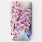 Rosa Sakura auf dem Hintergrund der Malerei Selters Dosenkühler (Rückseite)