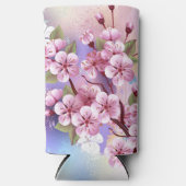 Rosa Sakura auf dem Hintergrund der Malerei Selters Dosenkühler (Vorderseite)