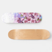 Rosa Sakura auf dem Hintergrund der Malerei Skateboard (Horizontal)