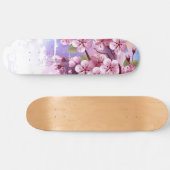 Rosa Sakura auf dem Hintergrund der Malerei Skateboard (Horizontal)
