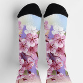 Rosa Sakura auf dem Hintergrund der Malerei Socken (Oben)