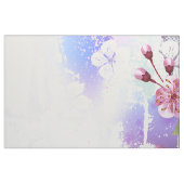 Rosa Sakura auf dem Hintergrund der Malerei Stoff (Fat Quarter (45,7 x 55,9 cm))