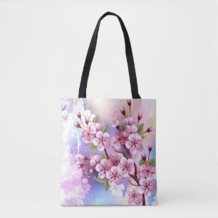 Rosa Sakura auf dem Hintergrund der Malerei Tasche