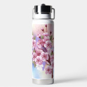 Rosa Sakura auf dem Hintergrund der Malerei Trinkflasche (Hinten)