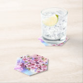 Rosa Sakura auf dem Hintergrund der Malerei Untersetzer (Vor Ort)