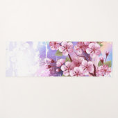 Rosa Sakura auf dem Hintergrund der Malerei Yogamatte (Vorderseite (Horizontal))