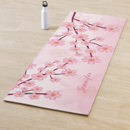 Rosa Sakura Blossom Blume Baumzweige Yogamatte