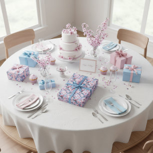 Rosa Sakura blüht botanisches Muster Geschenkpapier