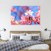 Rosa Sakura Blume auf einem Baum im Springtime Leinwanddruck (Insitu (Schlafzimmer))