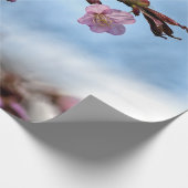 Rosa Sakura-Blume, Blauer Himmel, weiße Wolke Geschenkpapier (Ecke)
