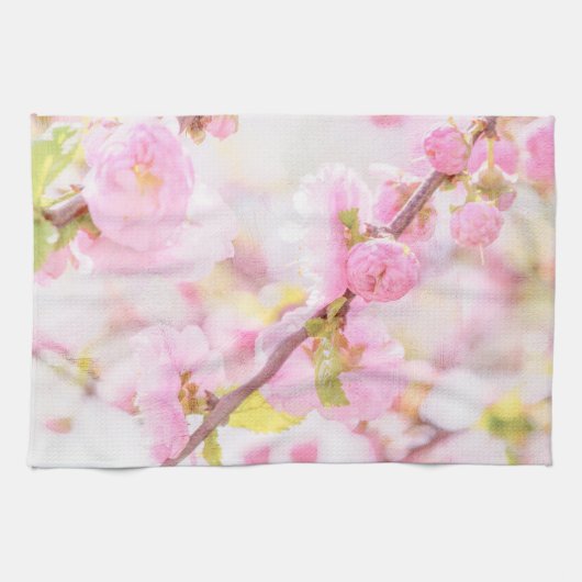 Rosa Sakura-Blume - Blüte der japanischen Kirsche Handtuch (Horizontal)