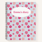 Rosa Sakura-Blume Notizblock (Vorderseite)